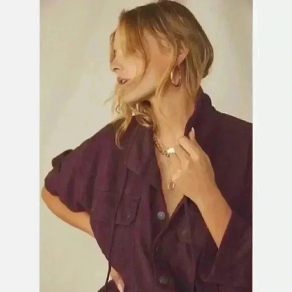 FREE PEOPLE VEGAN SHORT ALL ROMPER IN WINE NEW - Picture 3 of 4